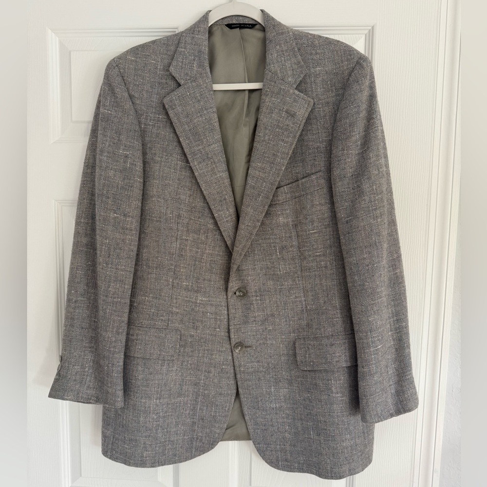 VTG Donald Brooks Gray Textured Men's Blazer made in USA